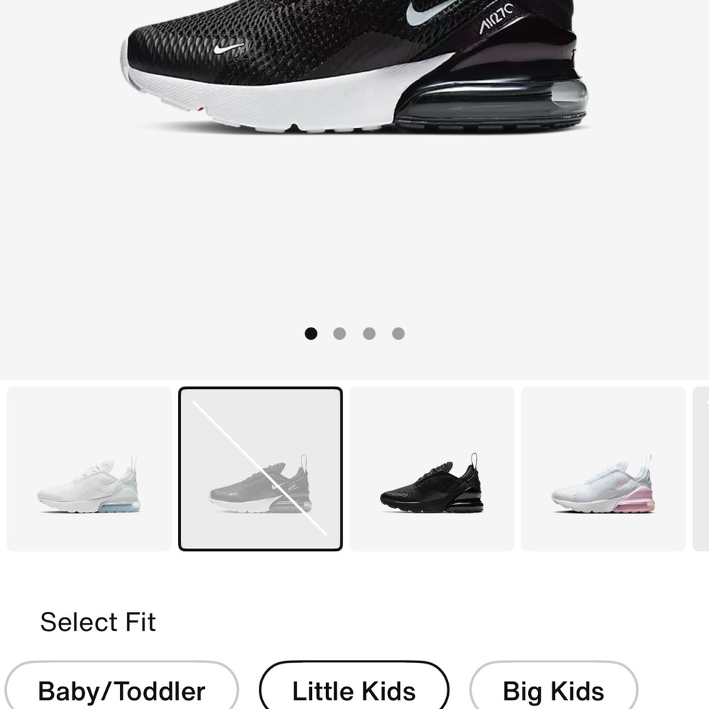 Nike Kids Black and White Air Max Sneakers - Picture 5 of 5